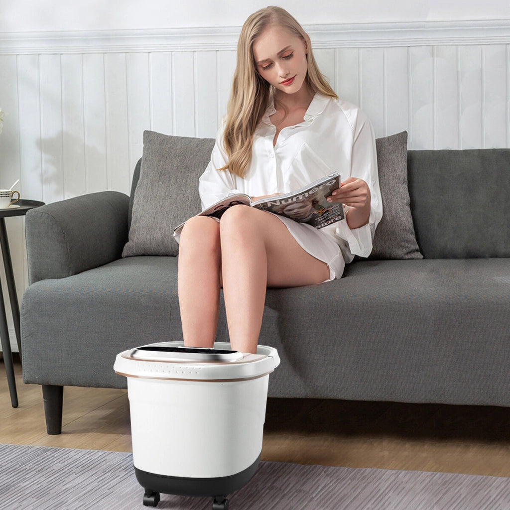 Massaggiatore elettrico per piedi e massaggiatore shiatsu, Massaggiatore portatile multifunzione con rulli e massaggiatore per collo