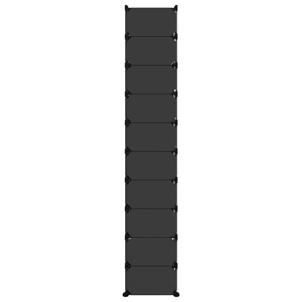 Scarpiera Nera 44x32x174 cm in PP 340560