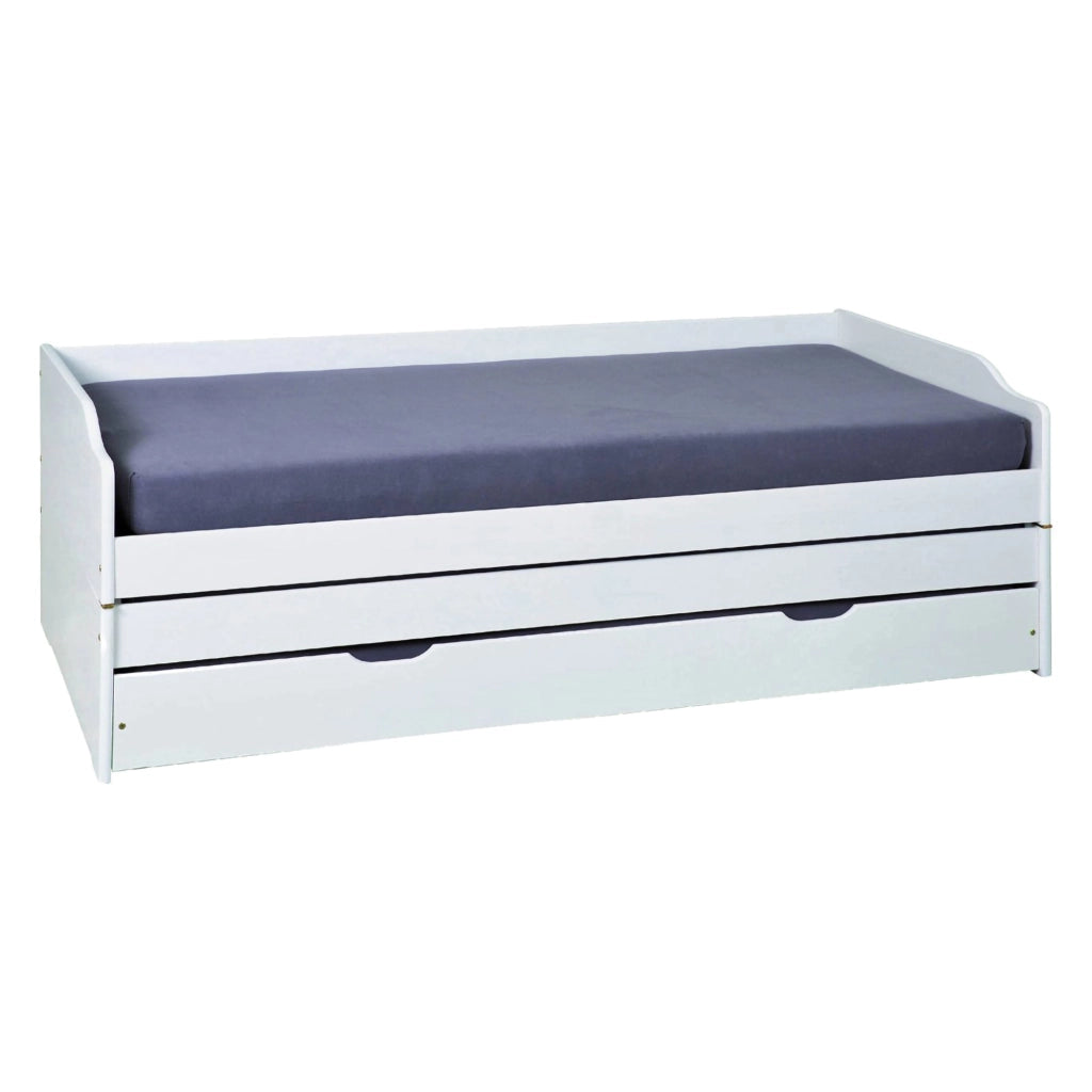 Sibari, Letto Singolo Contenitore, Bianco