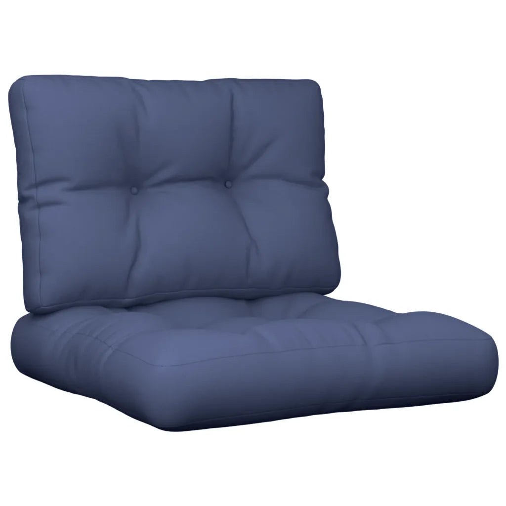 Set Cuscini per Pallet Blu Marino 60x40x12 cm in Tessuto 378081