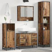 Set di mobili per il bagno con cassetto 3 pcs Legno vecchio 3402485