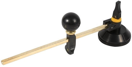 Circolatrice di cerchi 40 cm - Circolatrice di cerchi regolabile - Stile bussola - Alta qualità gomma/aluminium - Manico antiscivolo - Scala chiara - Lavorazione vetro