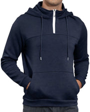 Pantaloni a cappuccio per uomo - Stile casual - Lunga manica - Cinturino per trekking - Maglione a collo alto - Leggero - Materiale ultraleggero - Maglione da sweat