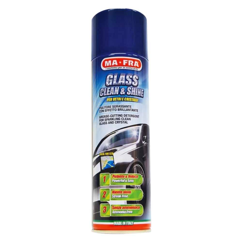 DETERGENTE SGRASSANTE VETRI E CRISTALLI 'GLASS CLEAN E SHINE' ml 500  - MA-FRA
