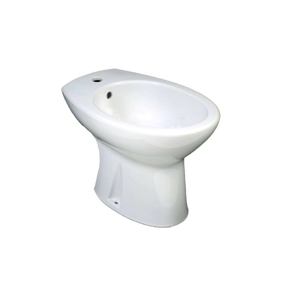 Bidet Monoforo Con Scarico A Terra Serie Idro Bianco Idrobric - Idrobric