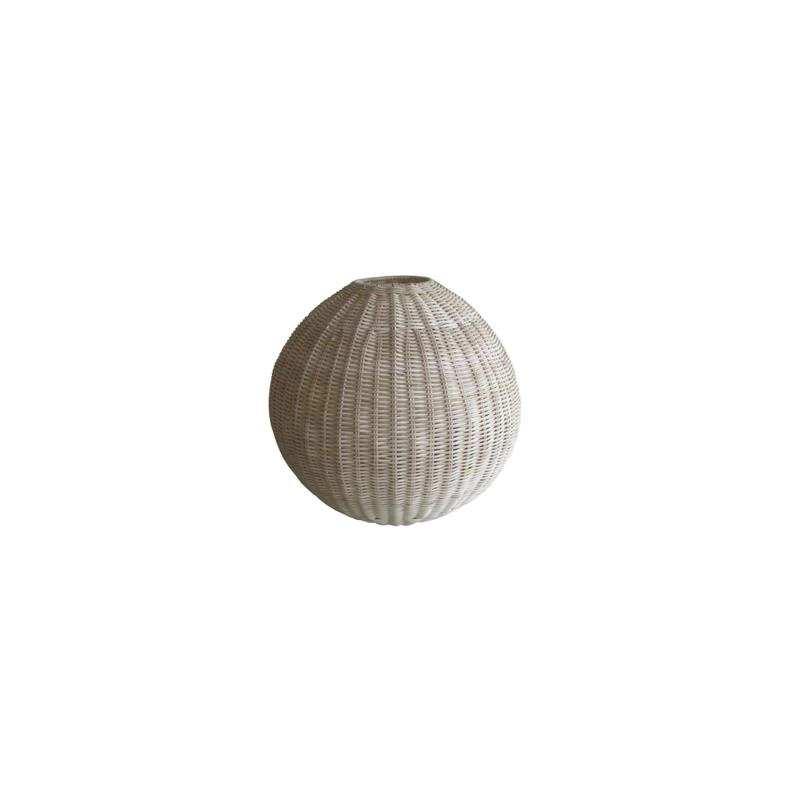 Lampadario rattan naturale sfera cmø37h37