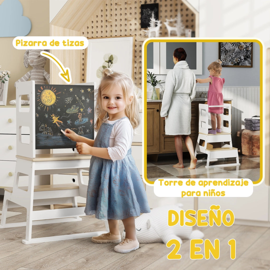 Scala di apprendimento per bambini ¨C Minimal ¨C 55x52,5x87,5 cm bianco