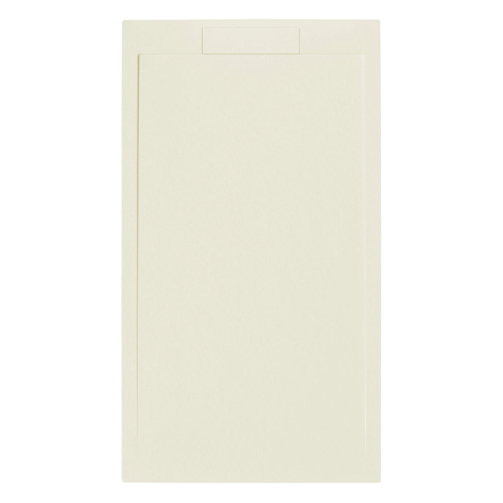 Piatto doccia rettangolare 100x90 cm effetto pietra in marmoresina EUPHORIA beige ATENE