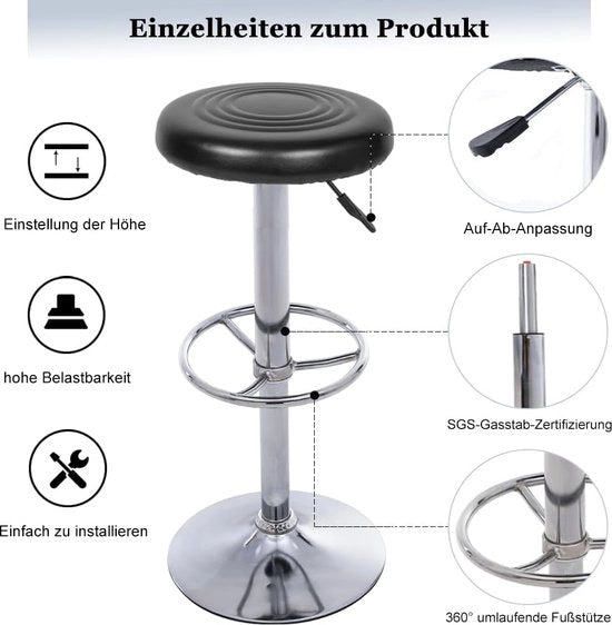 Sedia da Ufficio con Regolazione di Altezza - Sedia da Scrivania con Sedile Girevole / Sedia Swivel, Sedia da Bar con Sedia Bar, Comoda e Stabile.
