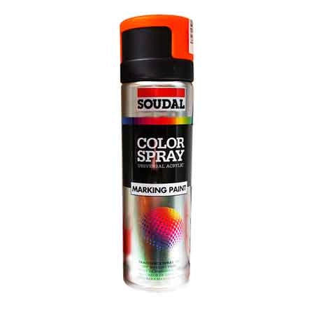 SPRAY TRACCIANTE FLUORESCENTE SOUDAL 500 ml - Giallo - 6 pezzi- SOUDAL