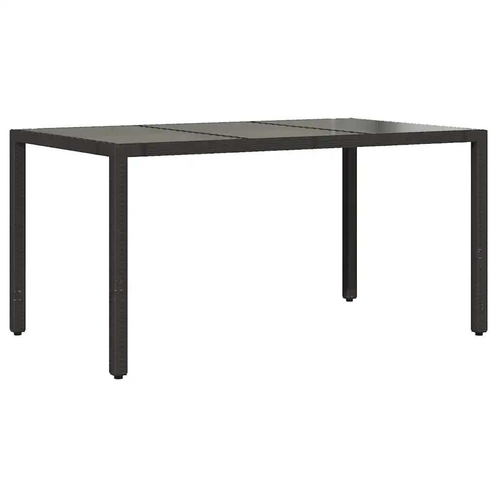 Set da Bistrò da Giardino 7 pz con Cuscini Nero in Polyrattan 3276992