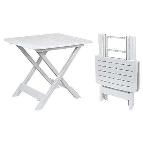MAURY'S TAVOLO PIEGHEVOLE RESINA BIANCO 80X72X70 CM