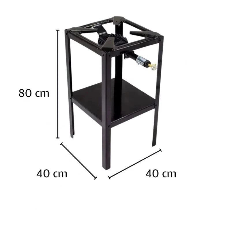 Fornellone Bruciatore in Ghisa Drago Cook & Grill 40 x 40 x 80 cm OMAC