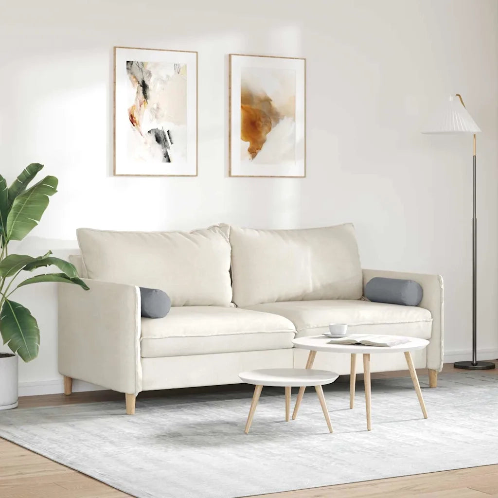 Cuscini a rullo 2 pcs Grigio chiaro Ø 15 x 40 cm Tessuto 42014268