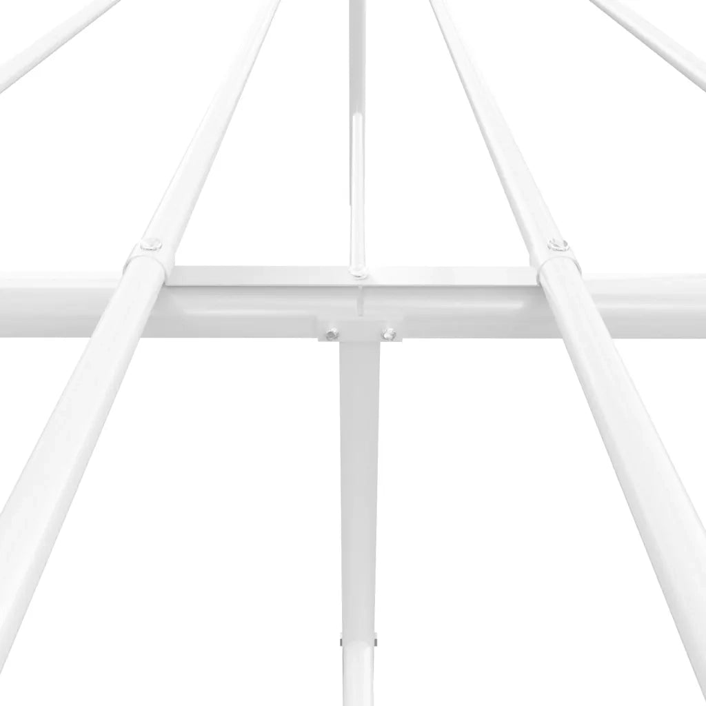 Giroletto con Testiera Metallo Bianco 183x213 cm 350936