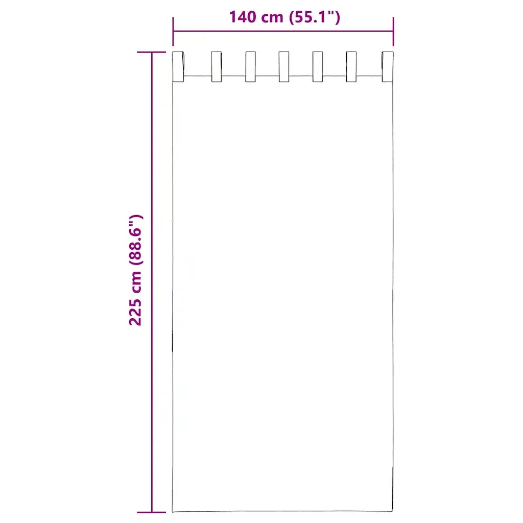 Tende in Voile con Tasche per Aste 2 pz Sabbia