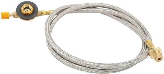 Cavo di prolunga a gas per esterno - Resistente all'usura - Realizzato in acciaio inossidabile e rame - Con guaina in gomma - Progettato per durare - Buone prestazioni - Adatto per uso con gas propano
