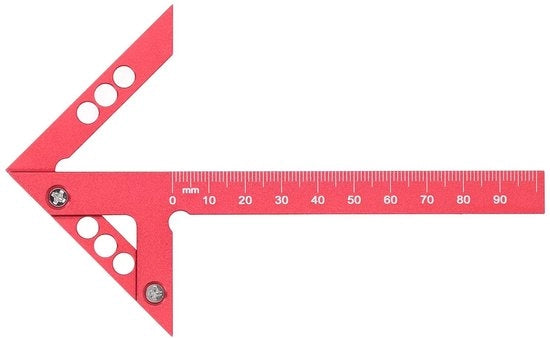 Misuratore di livello - Materiale: Lega di alluminio - Angolo di misura: 45 gradi - Idoneo per professionisti - Modello .