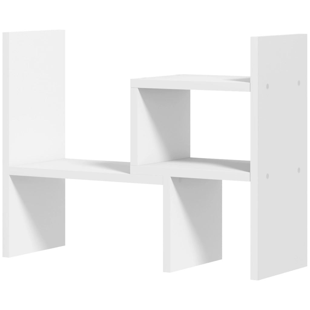 Scrivania modulare con scaffale ¨C zephmum ¨C bianco 2 pezzi MDF