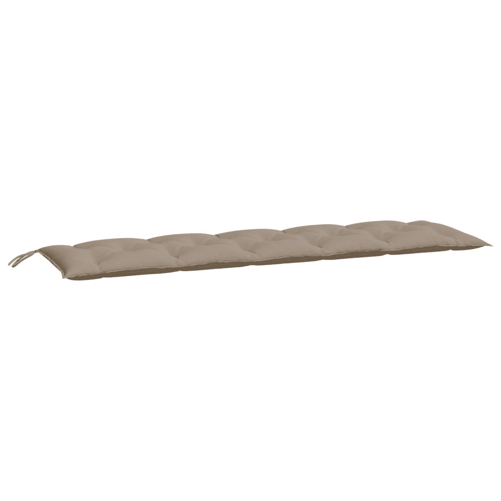 Cuscini Panca da Giardino 2 pz-Set di 2 Cuscini per panchina da esterno Tortora 180x50x7cm Tessuto Oxford