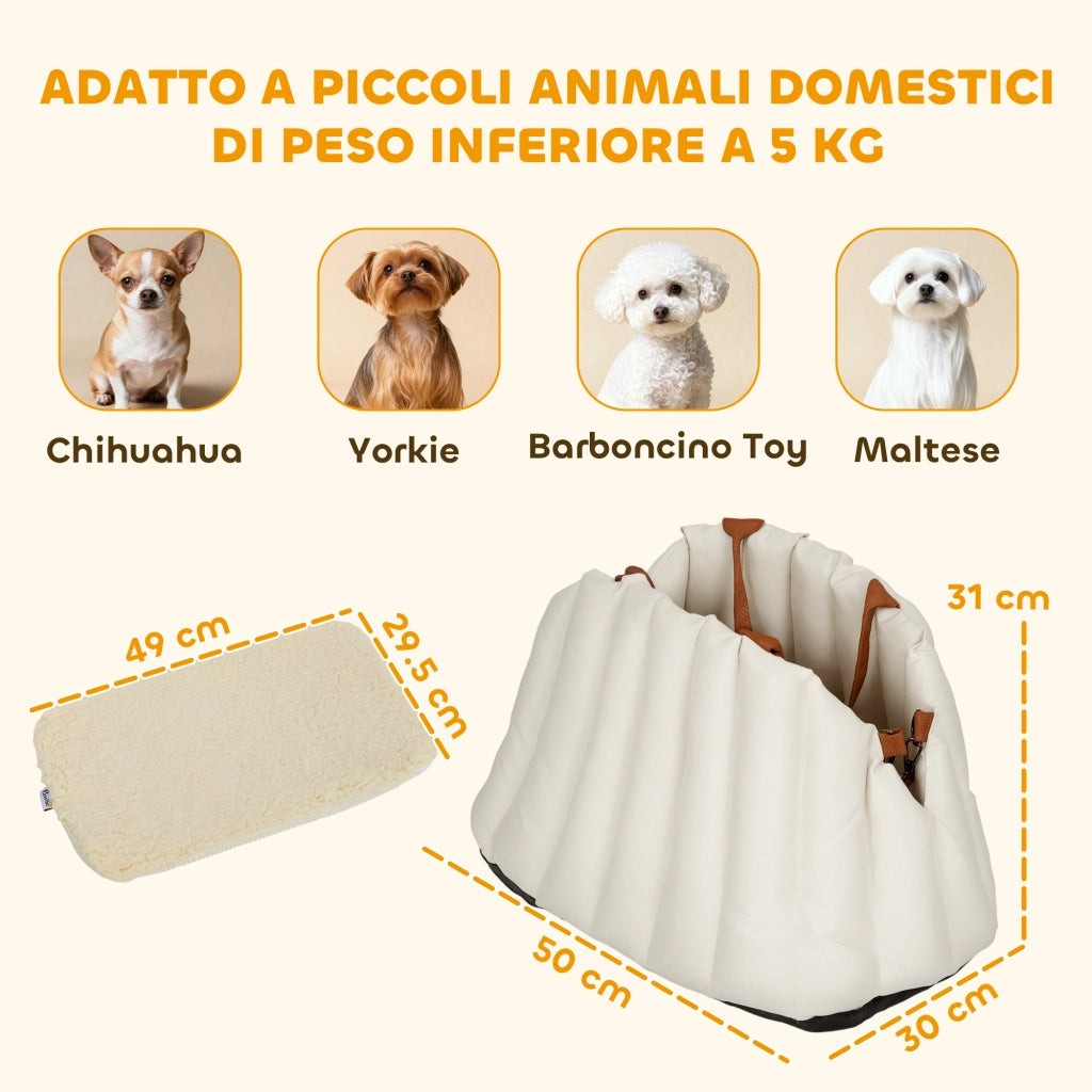 Sedia per Cani Piccoli ¨C Minimal ¨C Crema