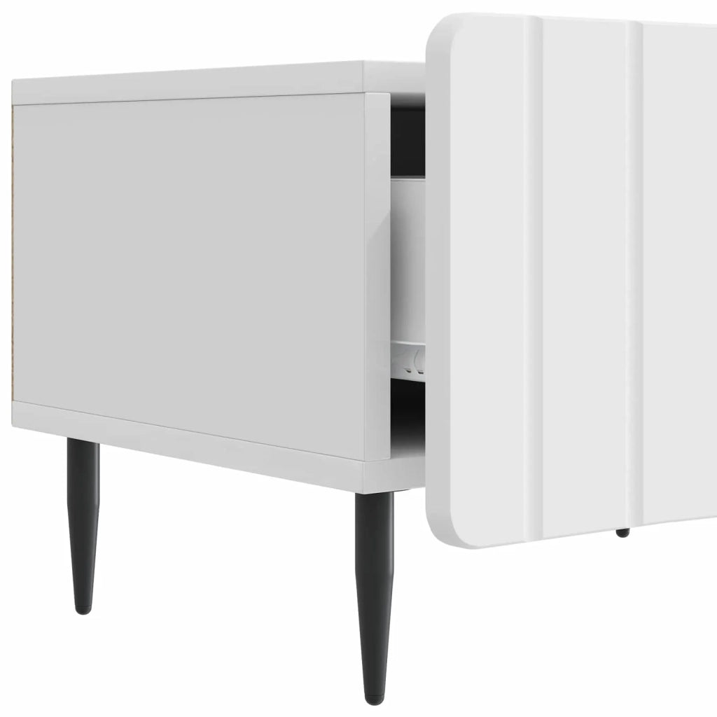 Mobile TV | Armadietto TV | Mobile Porta TV Bianco Lucido 147 x 34,5 x 32 cm Legno ingegnerizzato