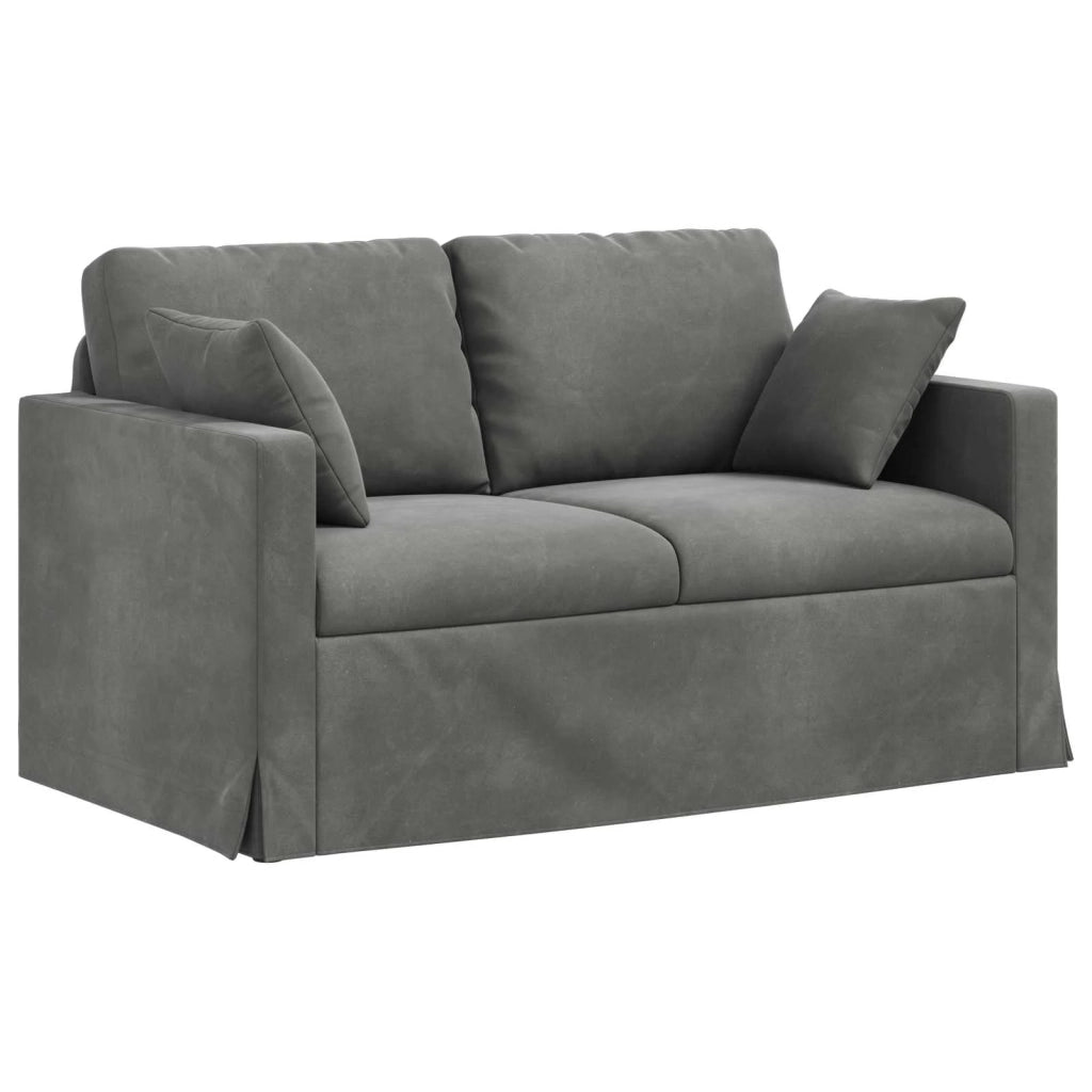 Set di divani 2 pcs Grigio scuro 138 x 78 x 80 cm Velluto 3407508