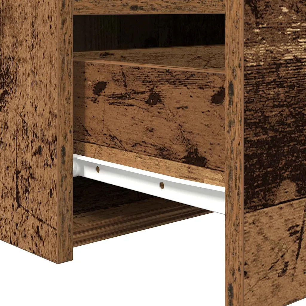 Armadio da Notte con cassetto Legno vecchio 50 x 40 x 45 cm 862180