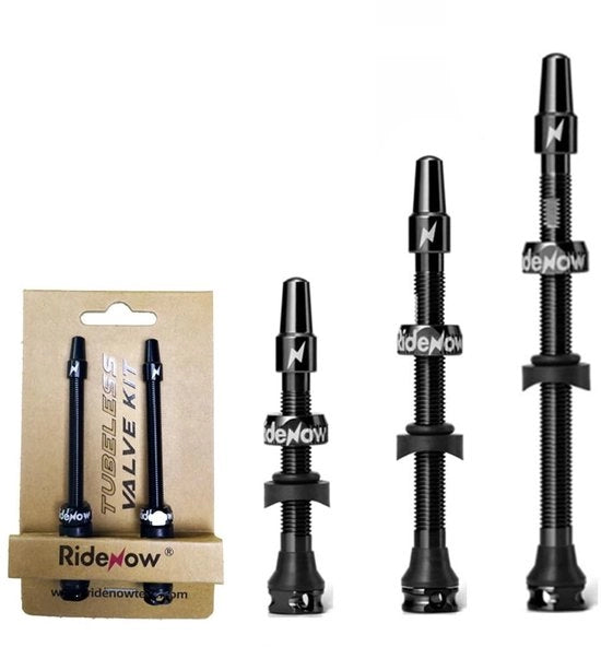 Set di valvole tubolari da 2 - 45 mm/65 mm/85 mm valvole Presta - In lega di alluminio anodizzato 7075 - Bussola di valvola rimovibile - Leggero e in acciaio inossidabile - Precisione CNC di alta qualità