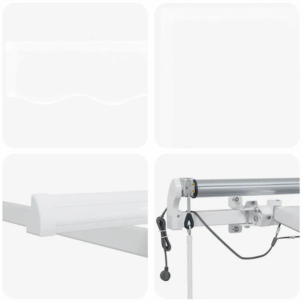 Tenda Retrattile Bianco 450 × 350 cm Poliestere e Metallo 3331140