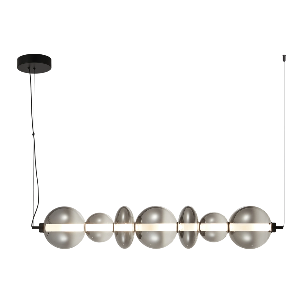 Lampada a sospensione LED Daphne Milagro nera 40W 3000K