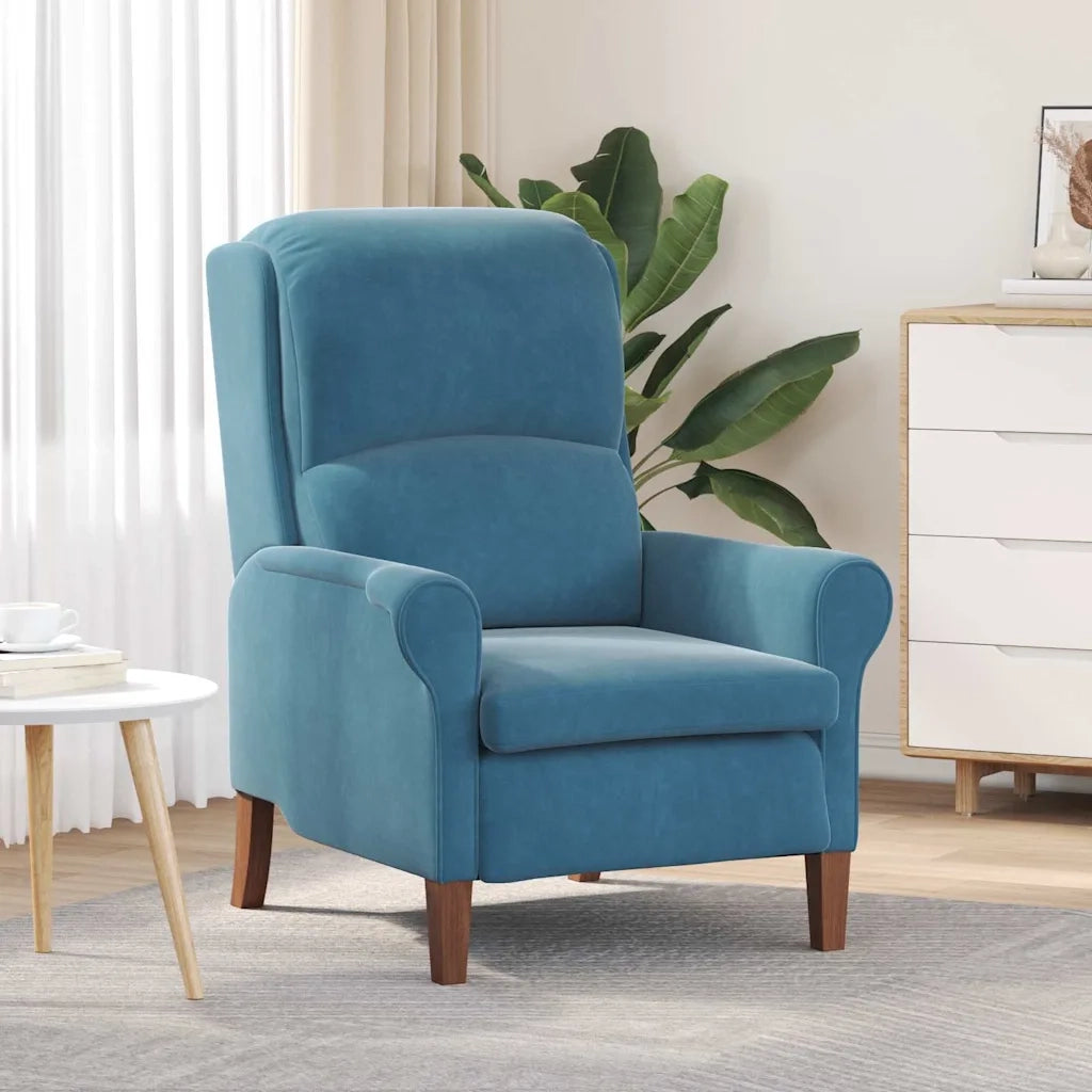 poltrona Blu 76 x 94 x 102 cm Velluto