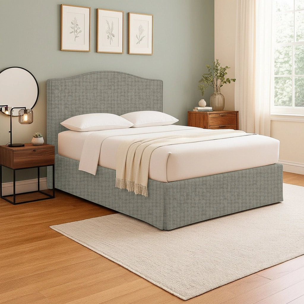 Eccles, Letto Singolo Sfoderabile Made in Italy, Grigio