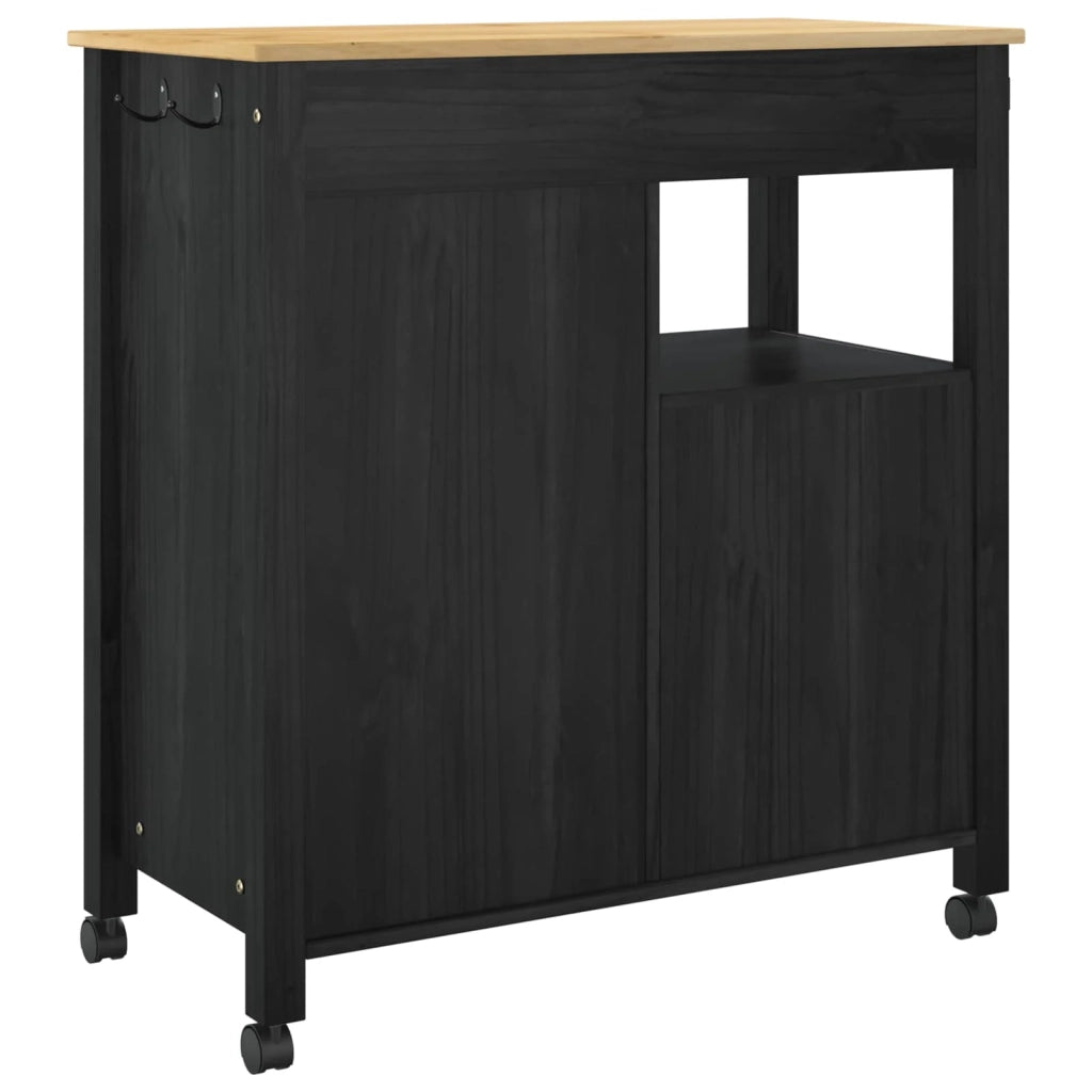 Carrello da Cucina MONZA Nero 84 x 40 x 88,5 cm