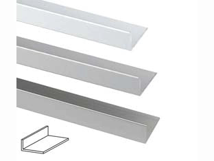 PROFILO ANGOLI DIVERSI IN ALLUMINIO- - mm.30x15 mt.2 argento lucido - 10 pezzi