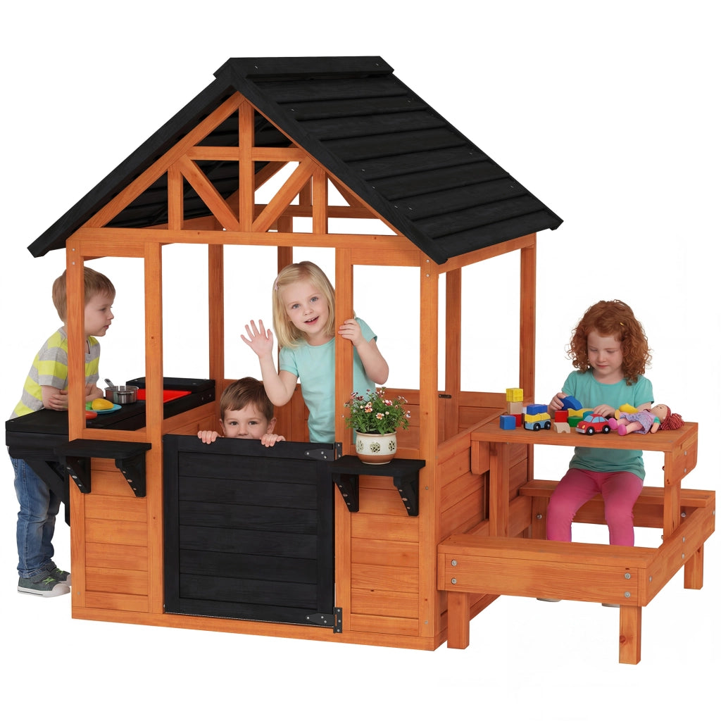 Casetta per bambini giardino in legno ¨C Minimal ¨C marrone