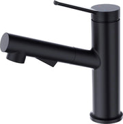 Wastafellok met uittrekbare manico, griffe unica, per vasca da bagno, bagno, lavandino, rottura stagna in acciaio inox, finitura nera lucida