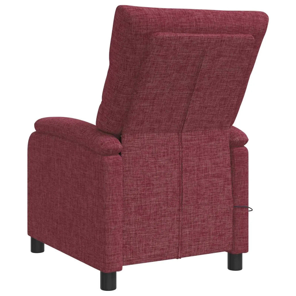 Poltrona Massaggiante Rosso Vino Tessuto 42034912