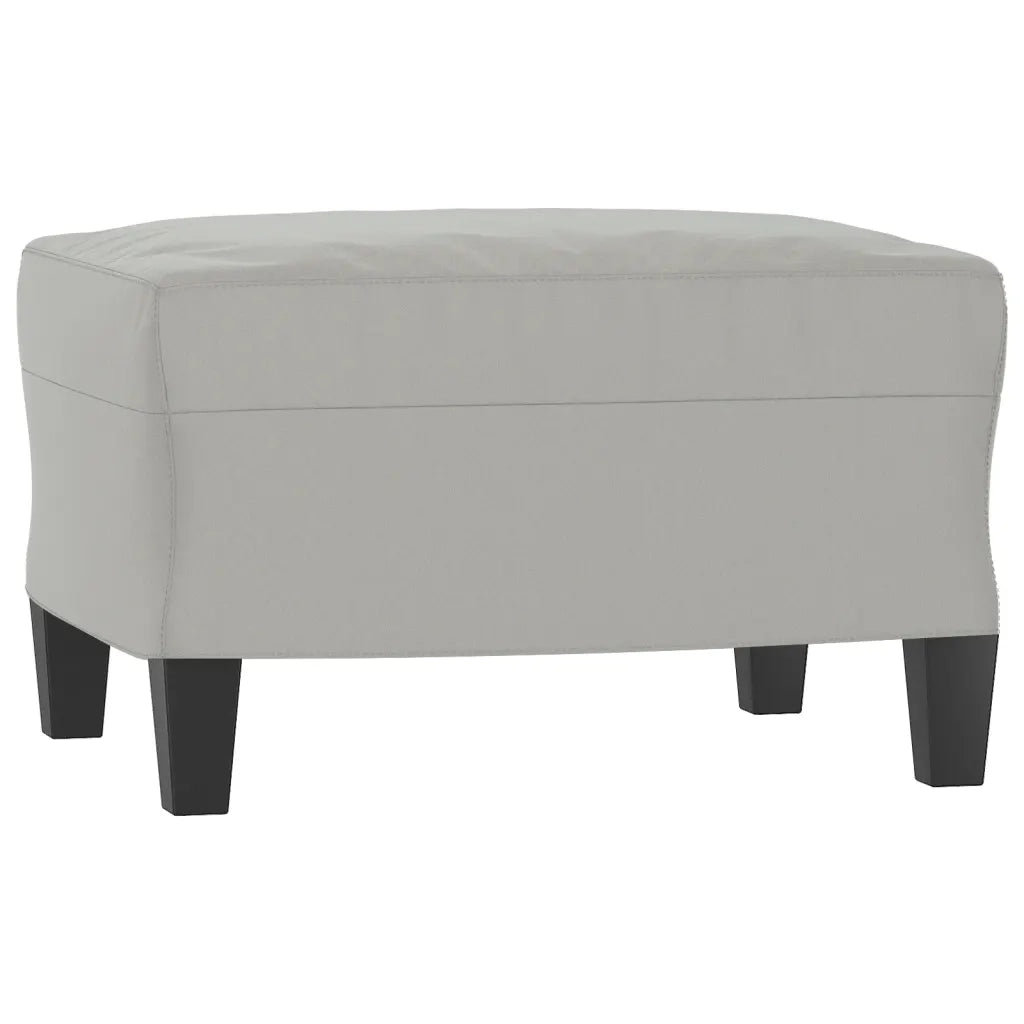 Set Divani 4 pz con Cuscini Grigio Chiaro in Tessuto Microfibra