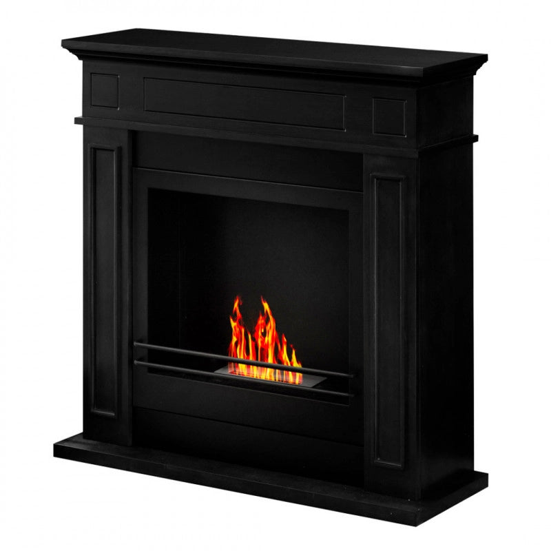 Camino a bioetanolo biocamino da terra JEFFERSON Nero L 89,5 x H90,5 x P28 – Divina Fire