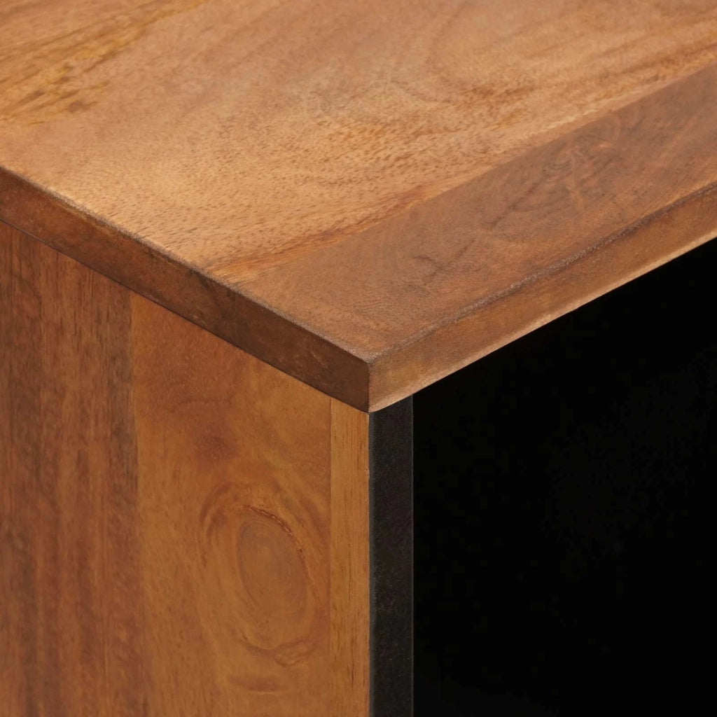 Credenza | Madia | Buffet da pranzo | Armadio da pranzo con porta Finitura Marrone Acacia 80 x 33 x 75 cm