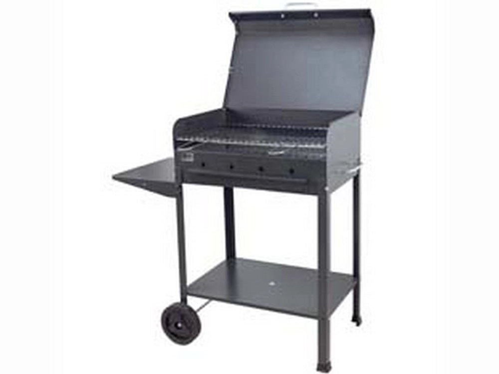 1pz barbecue rettangolare a carbonella "stella" con ruote - griglia cm.57,5x37 cod:ferx.fer450188