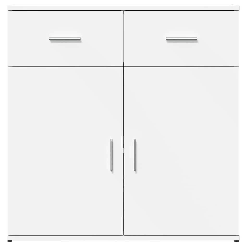 Buffet credenza cassettiera armadio mobile contenitore organizer per cucina soggiorno salotto 79 x 38 x 80 cm legno ingegnerizzato bianco 02_0030506