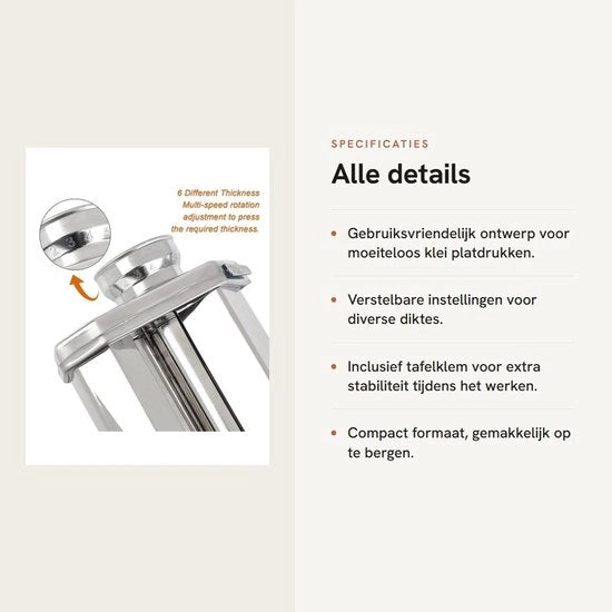 Impastatrice Manuale a Polvere - Polvere Impastatrice - Impastatrice Estensibile - 6 Opzioni di Densità - 203x131x120 mm - Ideale per Piastrelle - Impastatrice a Rullo