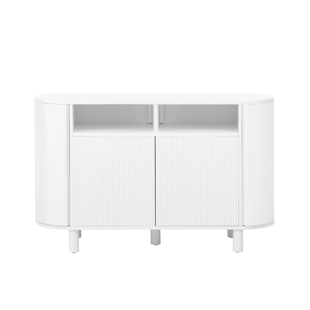 Credenza Moderna con Ante e Ripiani ¨C Xylo ¨C Bianco, Ingresso/Corridoio