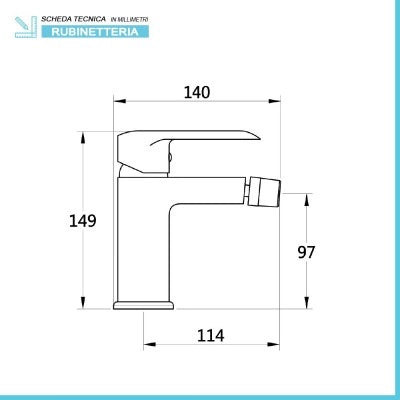 Set miscelatori lavabo e bidet cromati serie Dalila