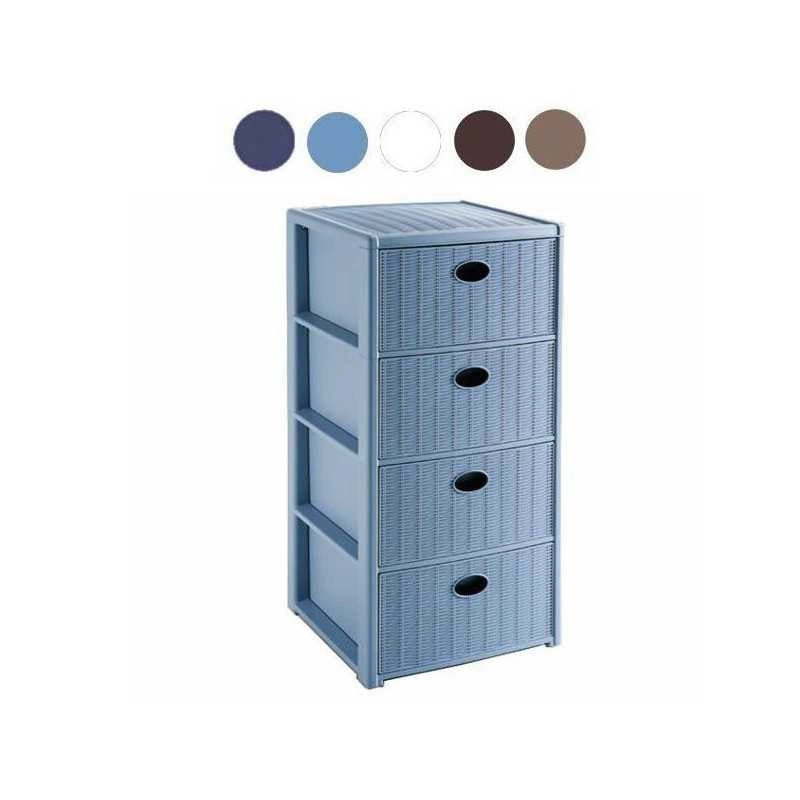 Cassettiera 4 Cassetti 40X40 h 80 Moka Stefanpl
