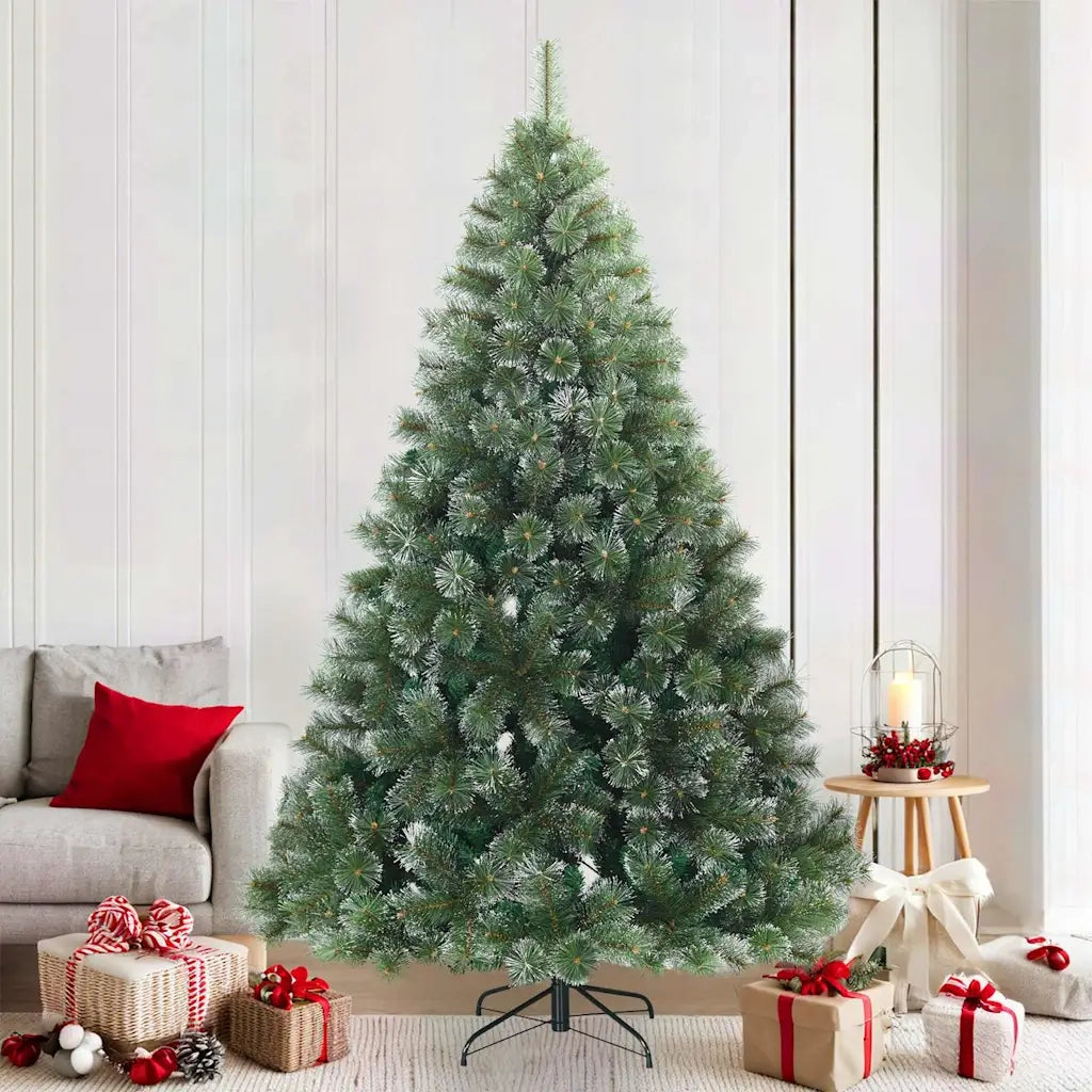 Albero di Natale Artificiale Snodato Foderato di Neve Verde 42019339