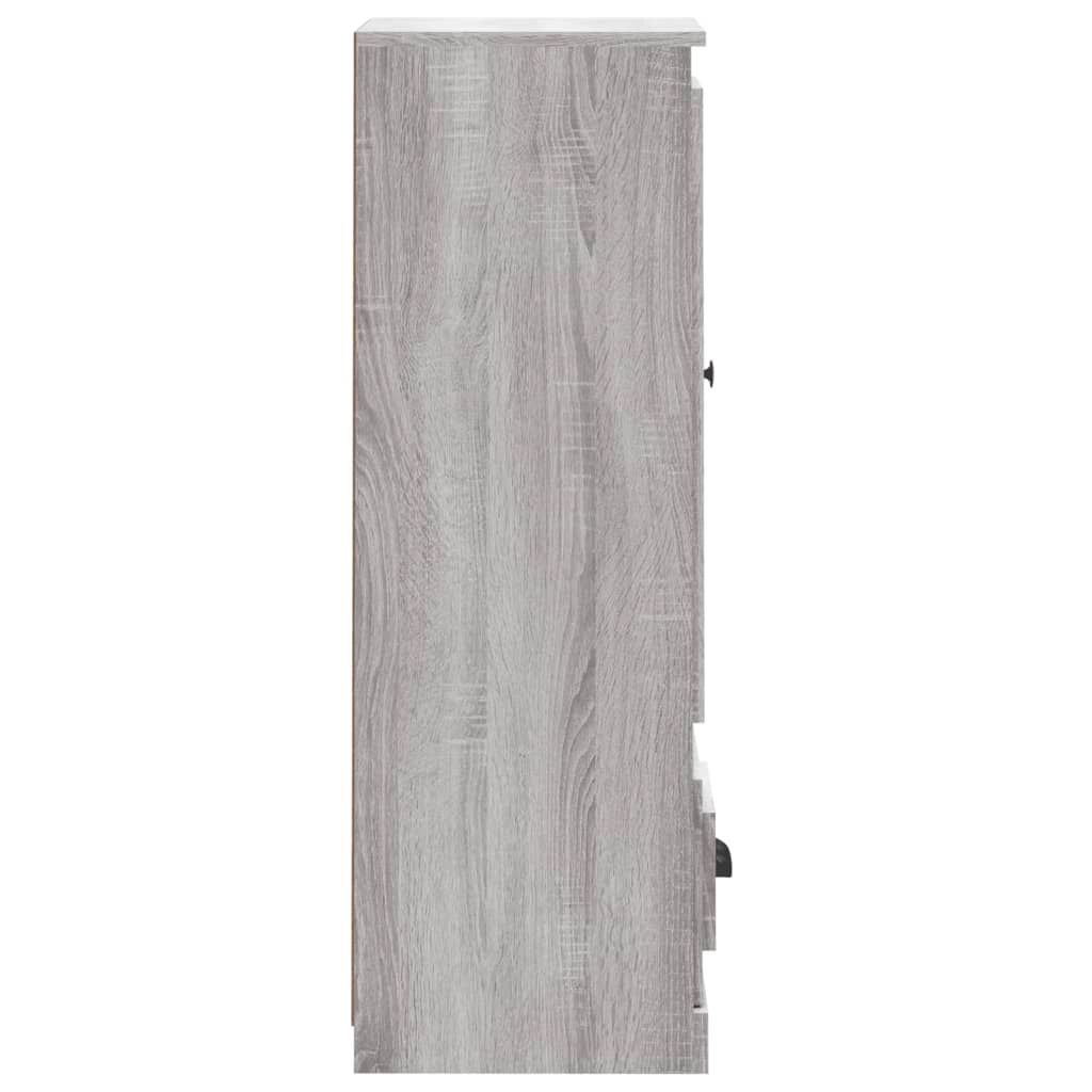 Buffet credenza cassettiera mobiletto mobile contenitore organizer cucina soggiorno salotto rovere Sonoma alto 36 x 35,5 x 103,5 cm legno ingegnerizzato grigio 02_0035354