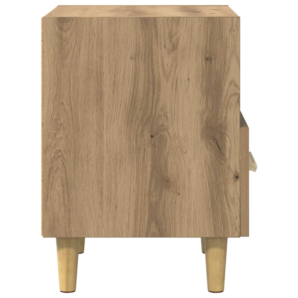 Comodino | Armadio da Notte | Mobiletto da notte Rovere artigianale 40 x 35 x 47 cm